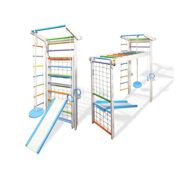 bialo kolorowa drabinka gimnastyczna czempion