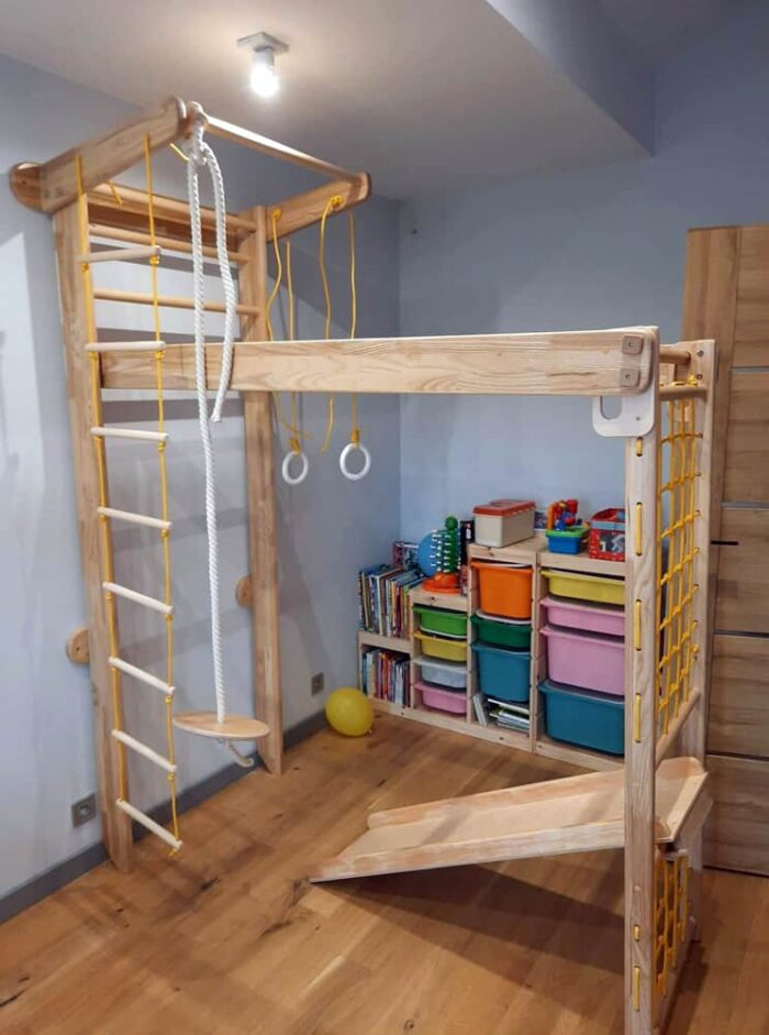 drabinka gimnastyczna czempion drewniana plac zabaw