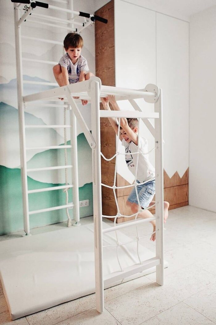 domowy plac zabaw mini bialy dzieci