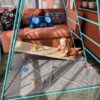 domowy plac zabaw pastel turkusowy foto