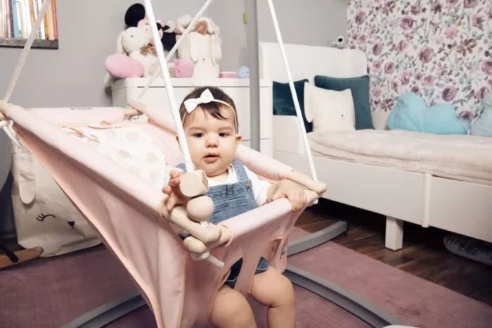 hustawka dla niemowlat pinky roz maluszki