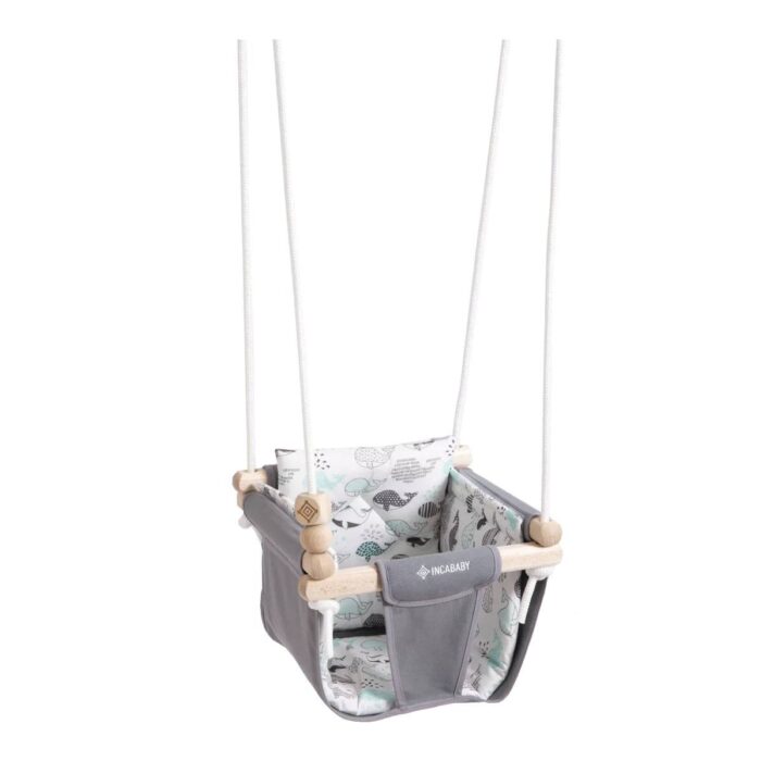 unicolor hustawka dla niemowlat grey pastel