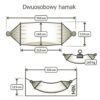 dwuosobowy hamak wymiary