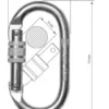 oval aerial hoop carabiner