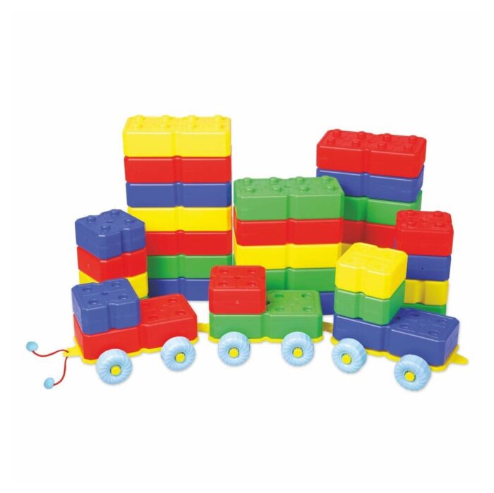 małe klocki edukacyjne na wózku King sztuk ()