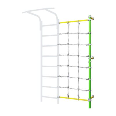 wall mounted pole with climbing net green x x