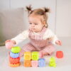 klocki sensoryczne piramida sensoryczna zestaw edukacyjny Montessori szt
