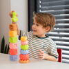 klocki sensoryczne piramida sensoryczna zestaw edukacyjny Montessori szt