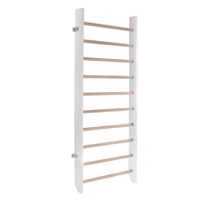 drabinka gimnastyczna klasyczna biała drewno