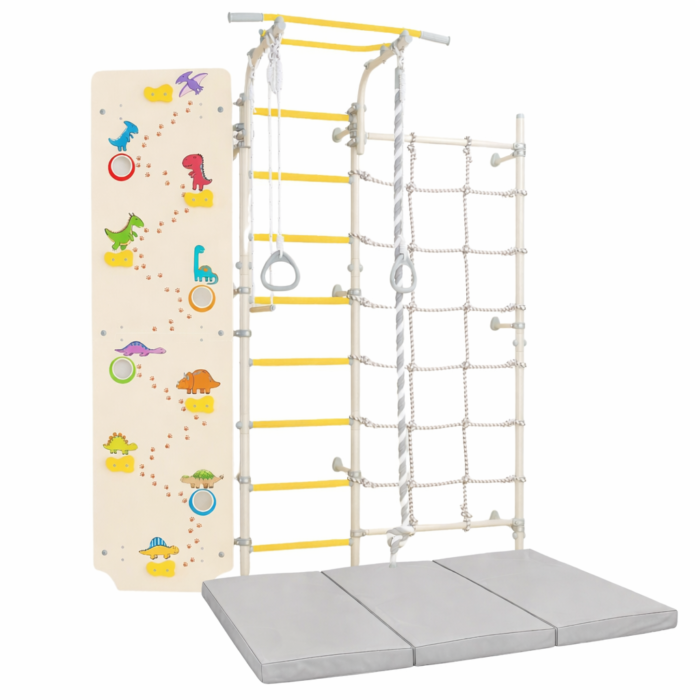 drabinka gimnastyczna Kometa Next 1 ze słupkiem przyściennym i materacem