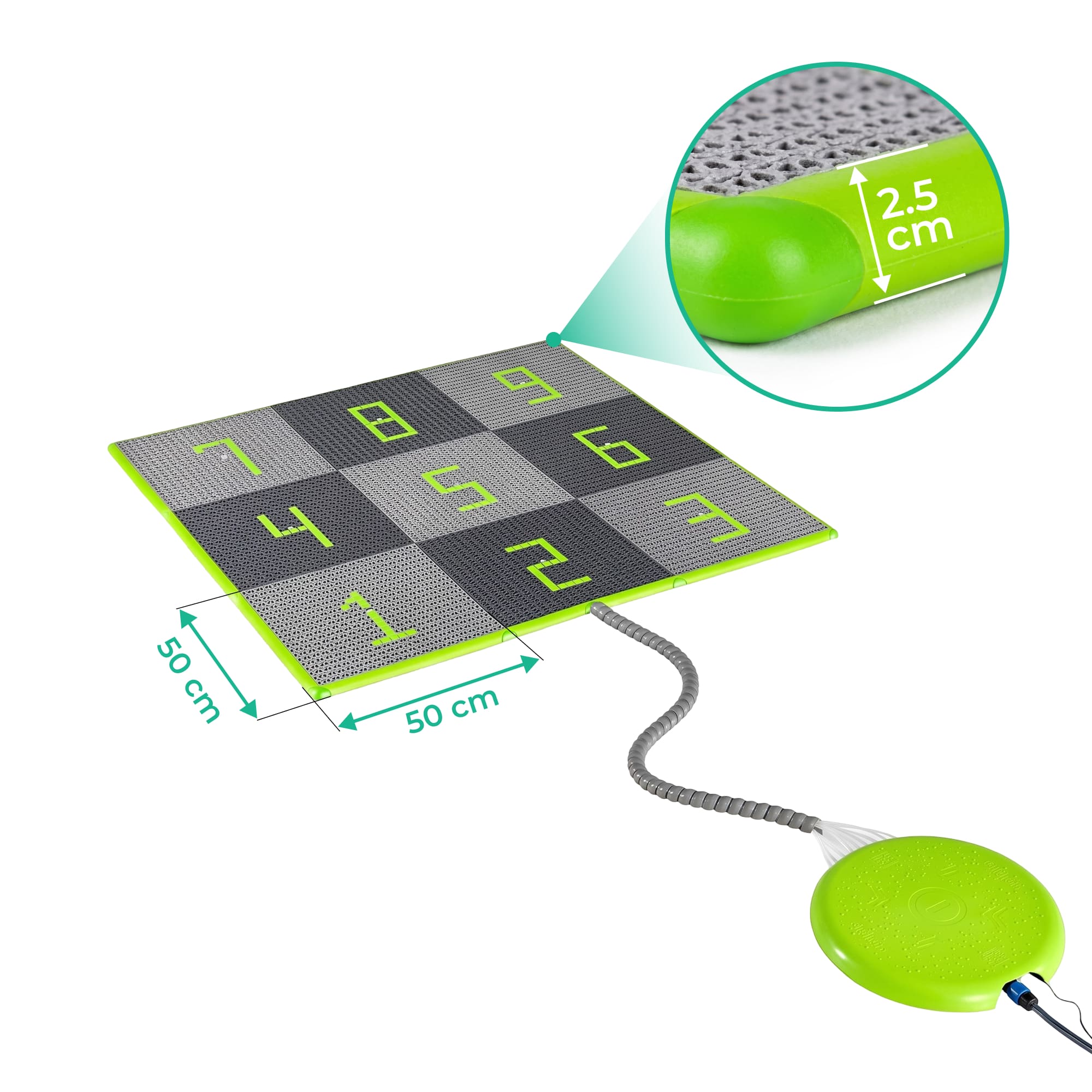 Technische Parameter des Wasserspielplatzes Sprinqle.
